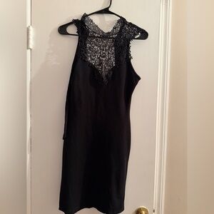 Charlotte Russe Elegant Black Lace Mini Dress
